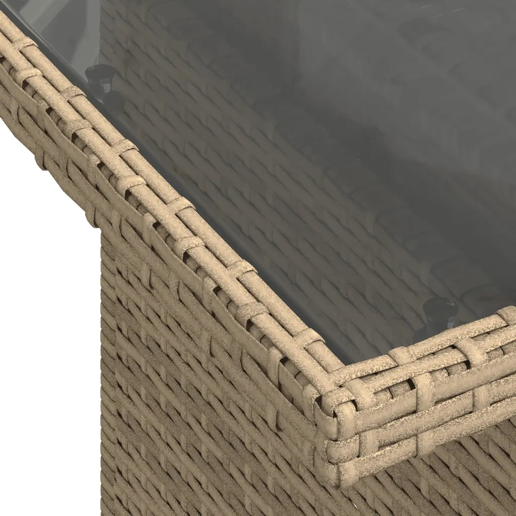 Set Divani da Giardino 11 pz con Cuscini Beige in Polyrattan 3267518