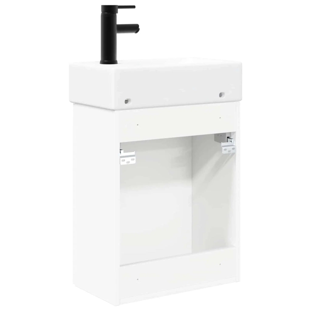 Mobile bagno con rubinetto Bianco 45,5 x 22,5 x 84 cm