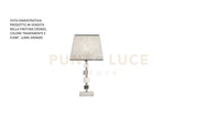 LUME/G LIVIA LUME 1 LUCE FUME'- TRASPARENTE E CROMO ATTACCO E27 CON PARALUME L.33CM