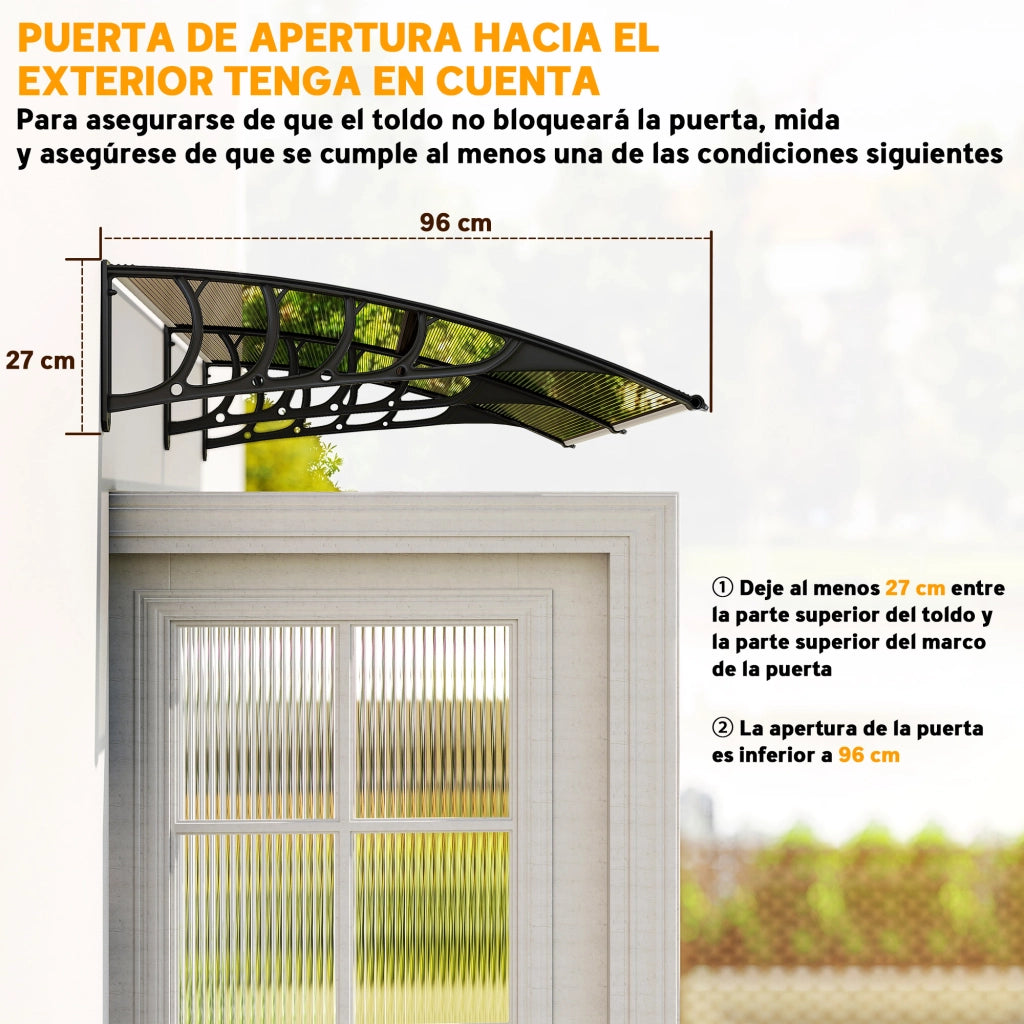Tenda da Esterno per Porte e Finestre ¨C Zephmum ¨C Marrone 200x96 cm