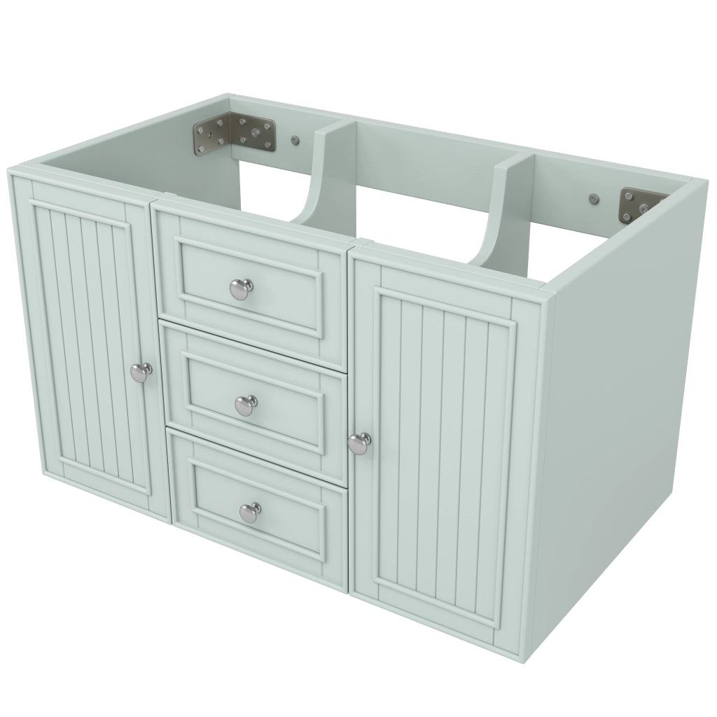 MOBILE BAGNO SOSPESO 78,5x46x46,8 cm Verde in MDF e Metallo