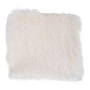 Pouf Lambskin, Bianco, Poliestere, 40x40x6,5 cm