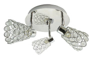 Plafoniera Decorativa Glossy 3xG9 Cromo Cristallo Candellux
