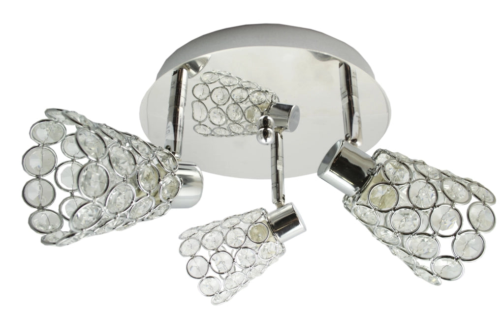 Plafoniera Decorativa Glossy 3xG9 Cromo Cristallo Candellux