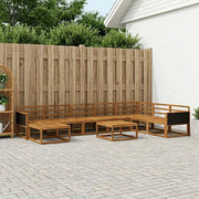 Set di divani da esterno 9 pcs Naturale