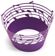 Decorazioni per Cupcake a forma di Note Musicali - 50 pezzi - Confezione in Carta - Decorazione da Festa - Ambientalmente Piatto - Diametro 8cm / Altezza 5,5cm - Confezioni per Cupcake