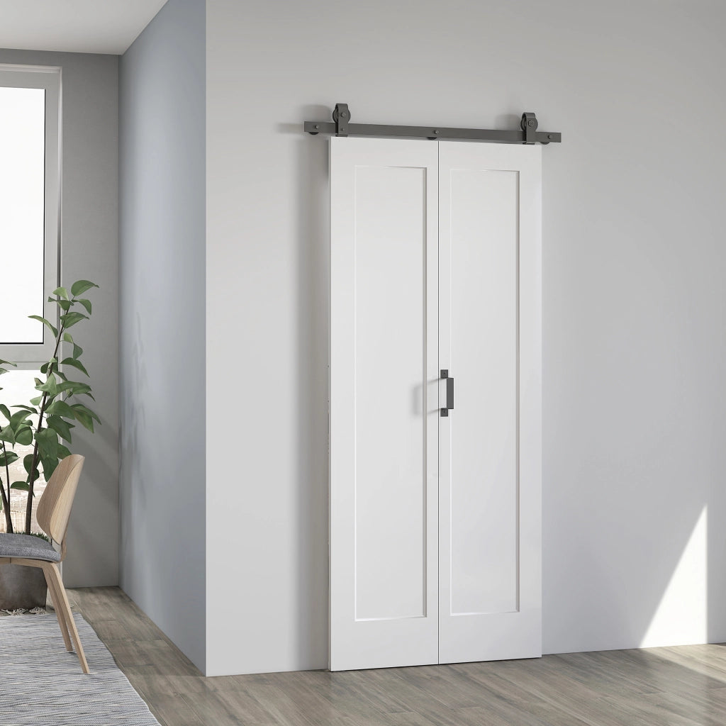 Porta Scorrevole Pieghevole ¨C Xylo ¨C Bianco Verniciabile 90x210 cm