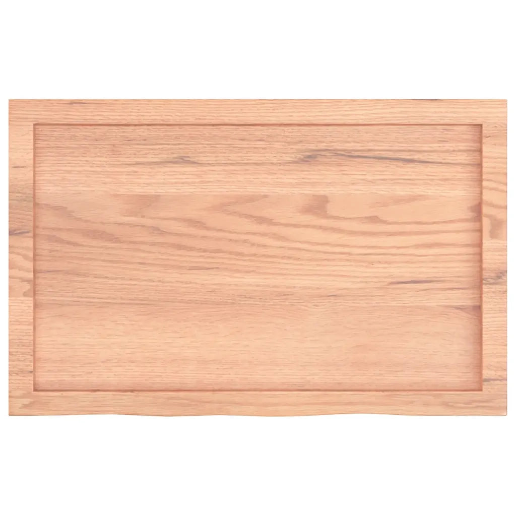 Piano Bagno Marrone 80x50x(2-6) cm Legno Massello Trattato 3156121