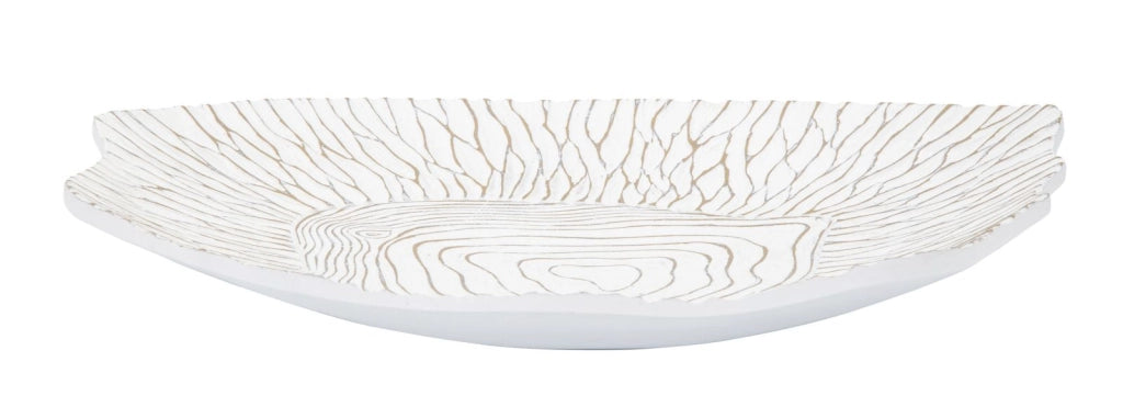 Piatto Svuota Tasche 37x6x34 cm in Poliresina Bianco