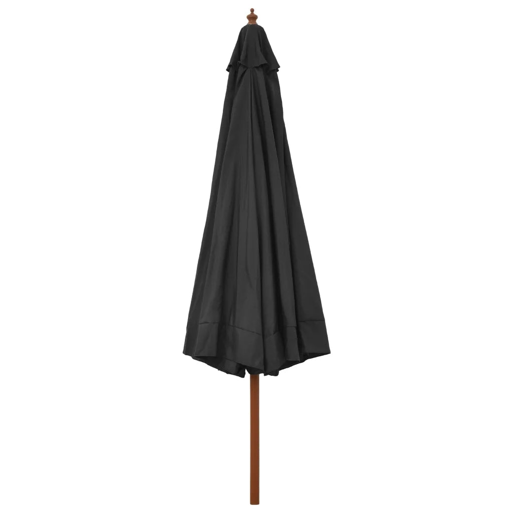 Ombrellone da Esterni-Ombrello da giardino con Palo in Legno 300 cm Antracite 309066