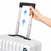 Set 4 Valigie Scocca Rigida e Resistente Trolley Viaggio Bianco Ruote Easy Roll