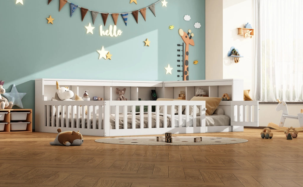 DESMIU Divano letto 140 × 200 cm 2 posti con presa, USB, vano contenitore e sponda, senza materasso, bianco