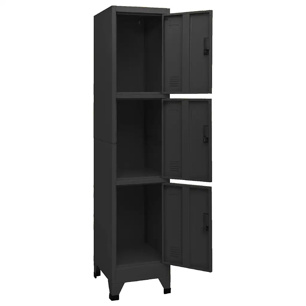 Armoire à casiers Noir 38x45x180 cm Acier