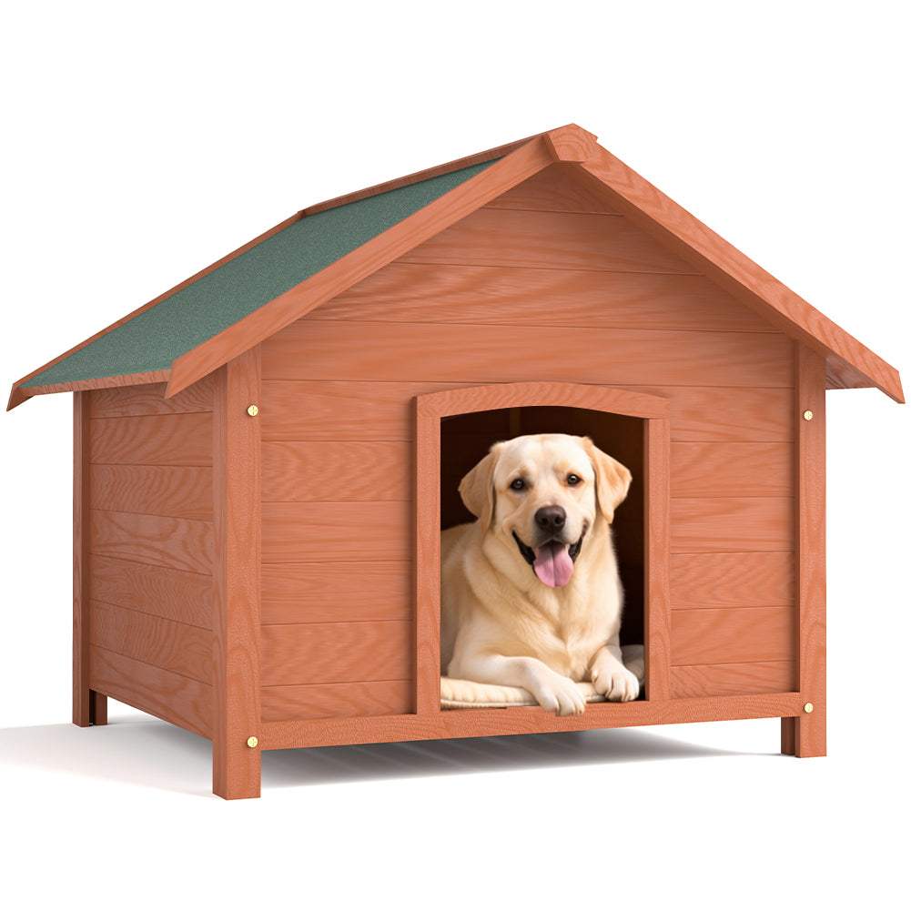 Cuccia per Cani in Legno da Esterno Casa Tetto Apribile per Animali 89x84x76cm