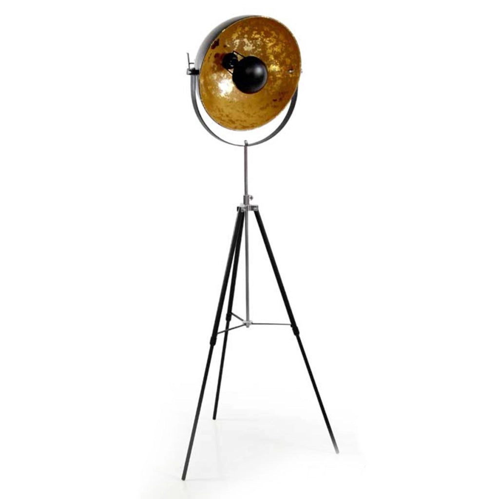 LAMPADA A PIANTANA INDUSTRIAL RICHIUDIBILE E REGOLABILE 55 X 40 X 160 CM GOLD