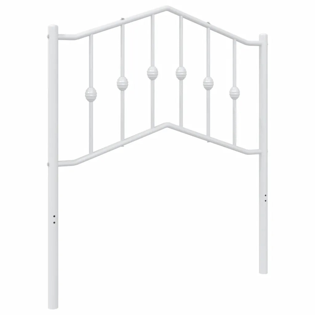 Testiera | Testata di Ricambio in Metallo Bianco 80 cm
