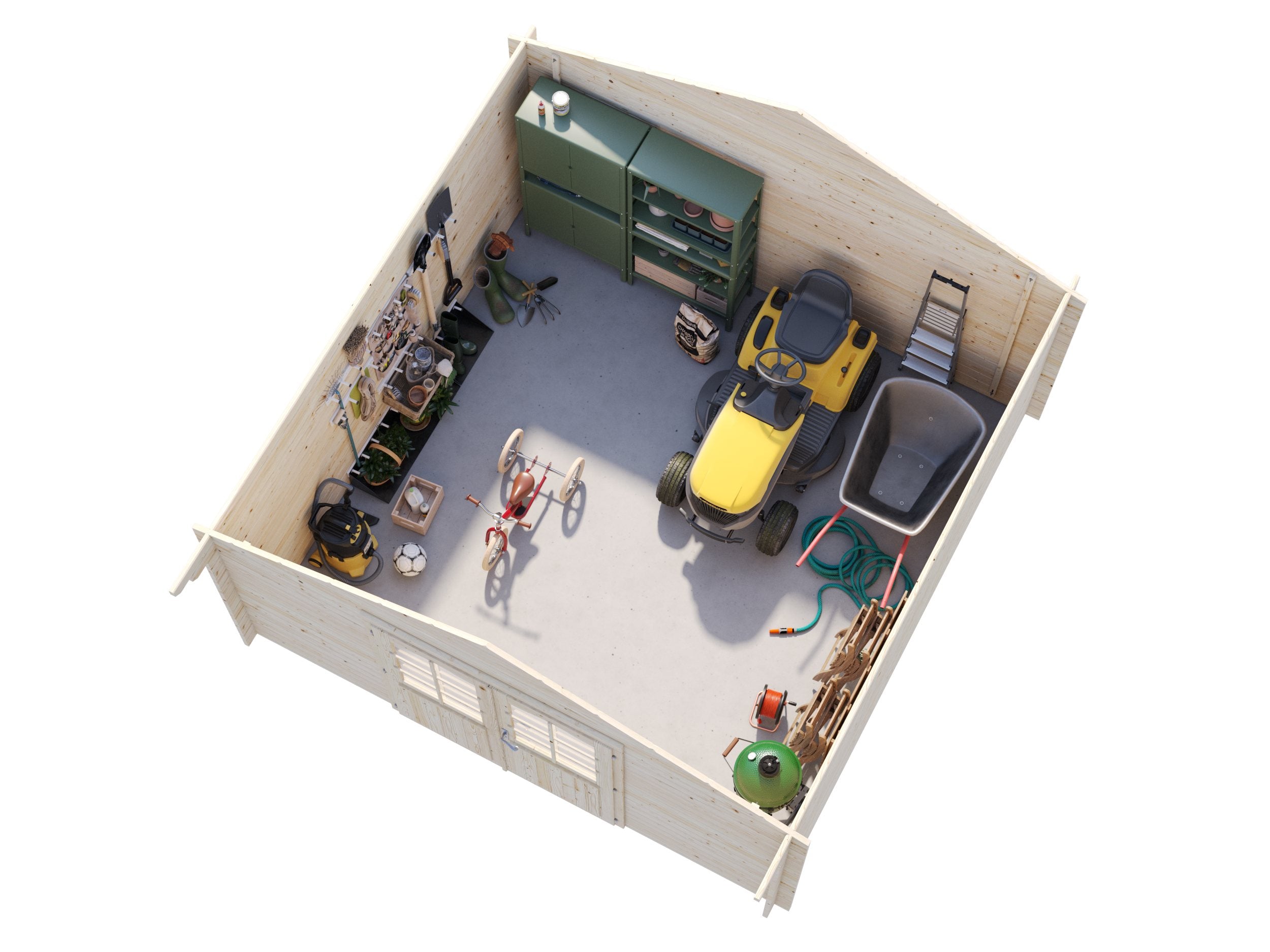 Casetta in legno non trattato Lotta B