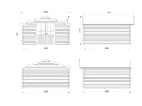 Casetta in legno non trattato Lotta B