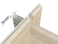 Casetta in legno non trattato Lotta B