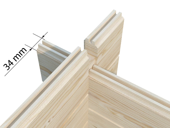 Casetta in legno non trattato Lotta B