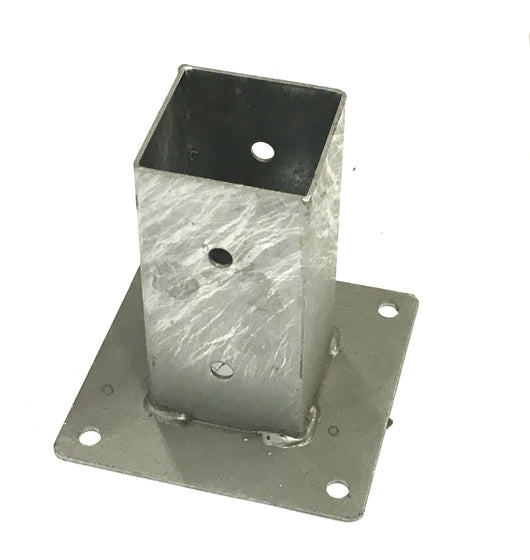 Staffa a bicchiere per palo quadro cm 12x12