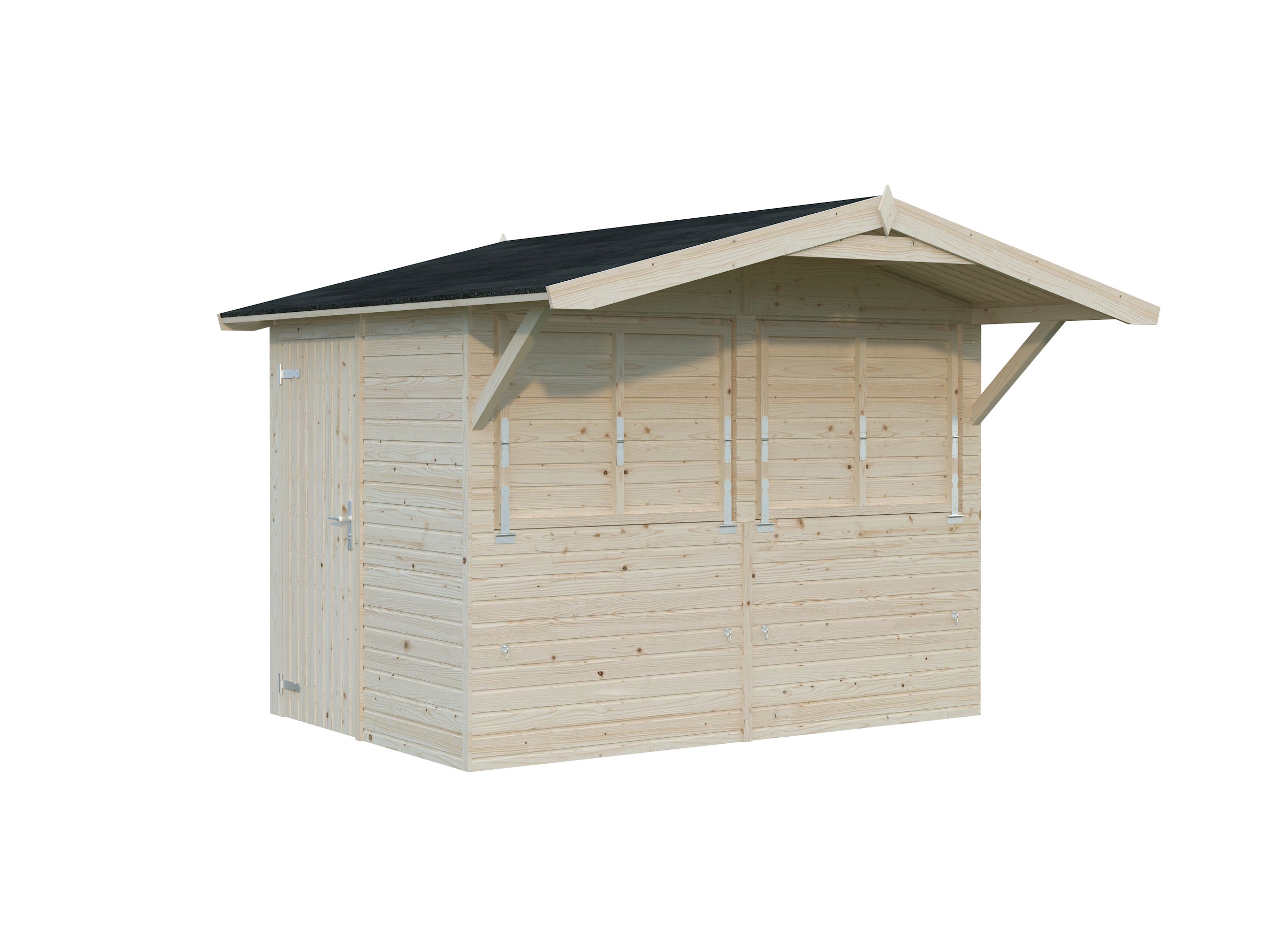 Chiosco in legno non trattato Stella A