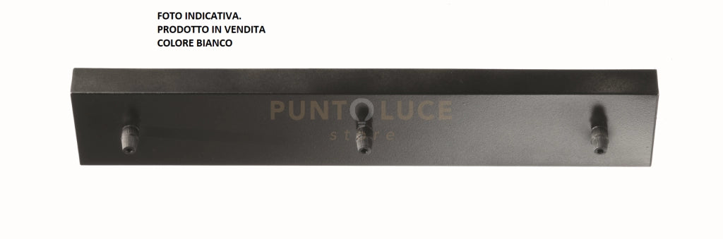 OBA0046 BASE RETTANGOLARE 3 FORI BIANCO PER SOSPENSIONE L.47CM
