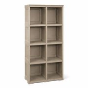 SCAFFALE 4 MODULI TAUPE 79X42,5X164 CM CON 2 PUNTALI – LIBRERIA ALTA CONTENITORE PER ZONA LIVING E STUDIO