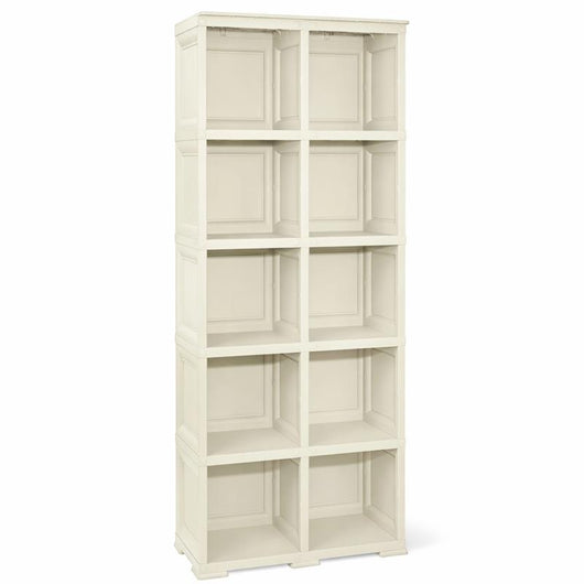 SCAFFALE 5 MODULI ANGORA 79X42,5X203 CM CON 2 PUNTALI – LIBRERIA VERTICALE ORGANIZZAZIONE CASA PER ZONA LIVING E STUDIO