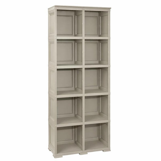 SCAFFALE 5 MODULI TALPA 79X42,5X203 CM CON 2 PUNTALI – LIBRERIA ALTA CONTENITORE PER ZONA GIORNO E STUDIO