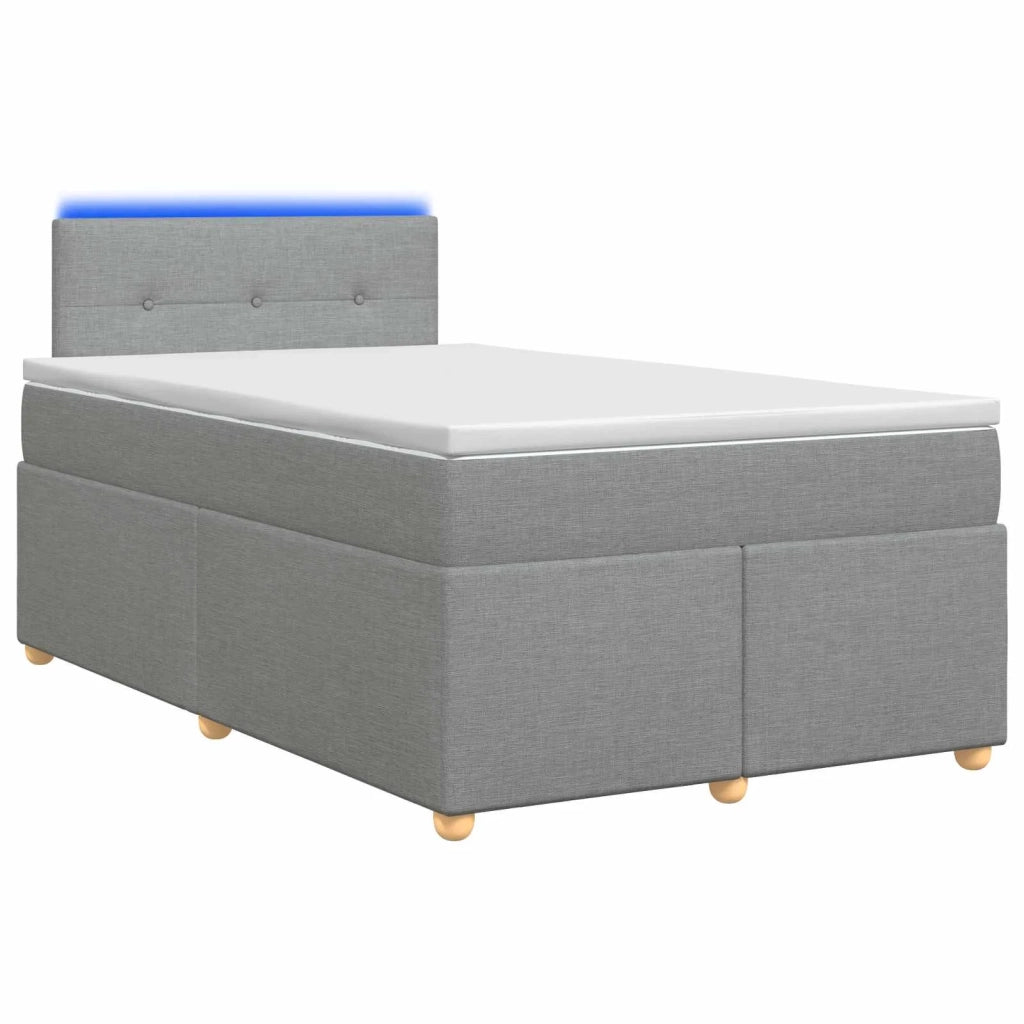 Letto box spring con materasso Grigio Chiaro 120 x 200 cm 3452394