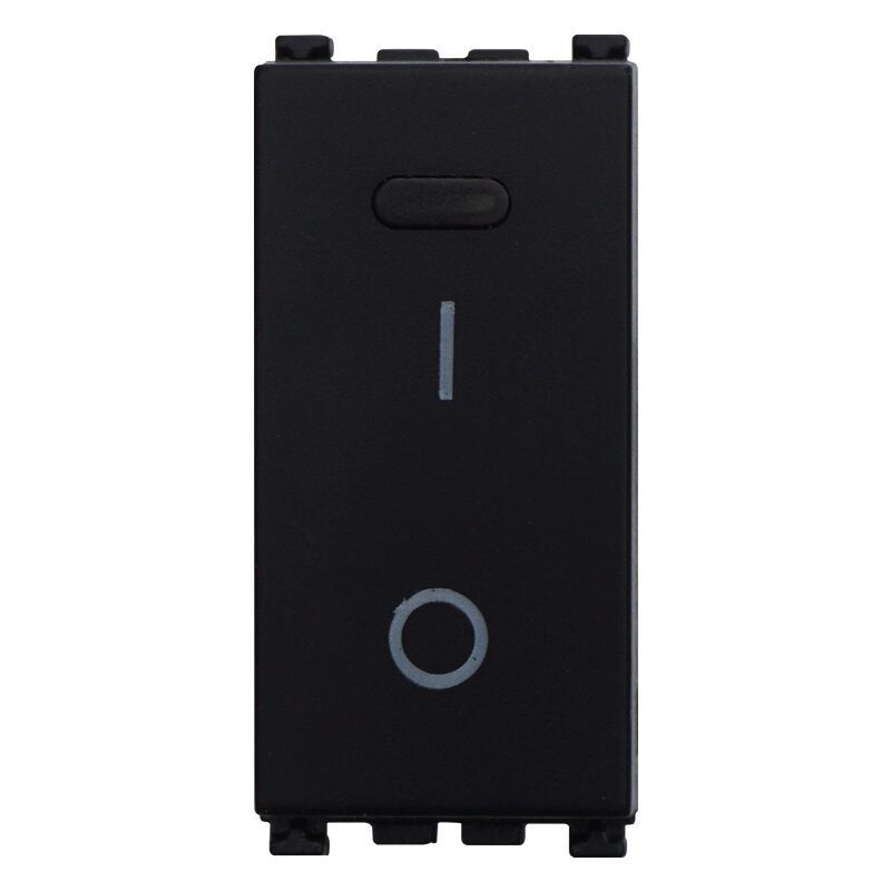 Interruttore 16A Bipolare 0-1 Colore Nero Compatibile Con Vimar Arke