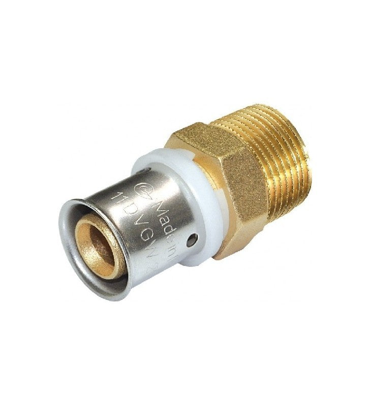 Raccordo diritto maschio diam.3/4x26 a pressare per multistrato