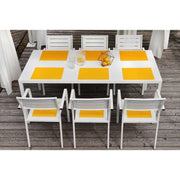 Kit Tavolo Dorio 188x88 h75 + 4 Sedie impilabili con Braccioli Dorio Antracite