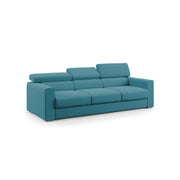Dylan Divano a 3 sedute con estraibile a cassettone in tessuto simil cotone impermeabile T13 240 cm azzurro