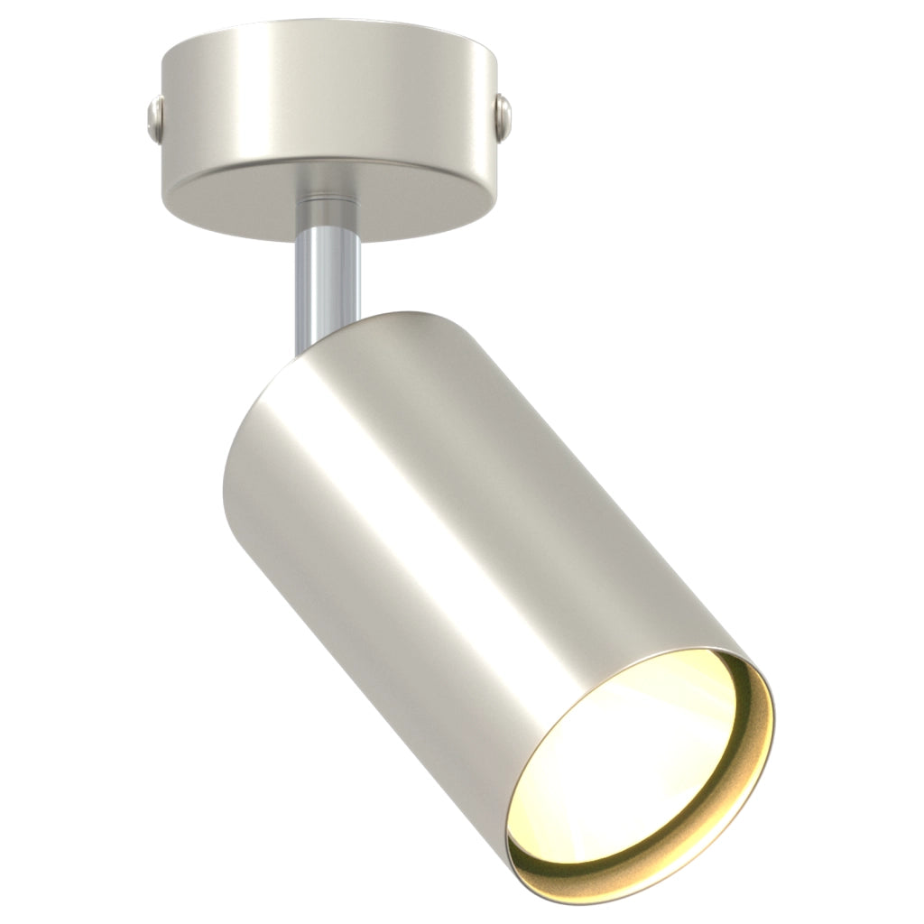 Faretto da soffitto 1 Via Regolabile Nichel Spazzolato GU10