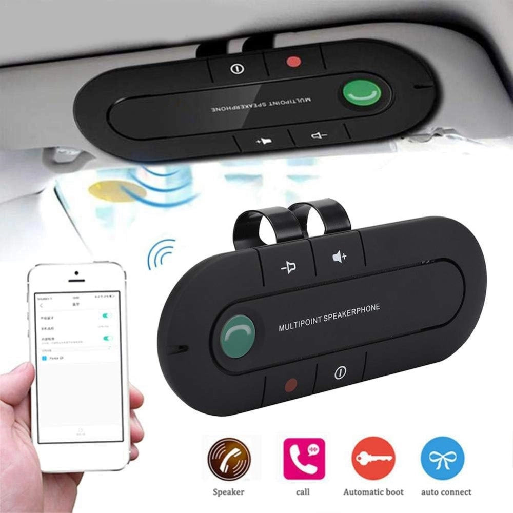 Trade Shop - Kit Universale Vivavoce Bluetooth Per Auto Macchina Dispositivo Trasmettitore -