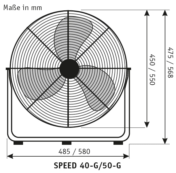 SPEED 50 G-CH, Ventilatore da Tavolo, CasaFan