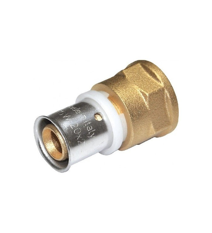 Raccordo diritto femmina diam.1/2x20 a pressare per multistrato