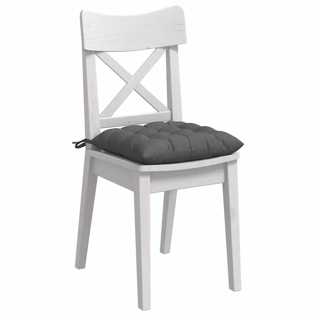Cuscini per Seduta 4 pcs Grigio scuro 40 x 40 x 6 cm Tessuto