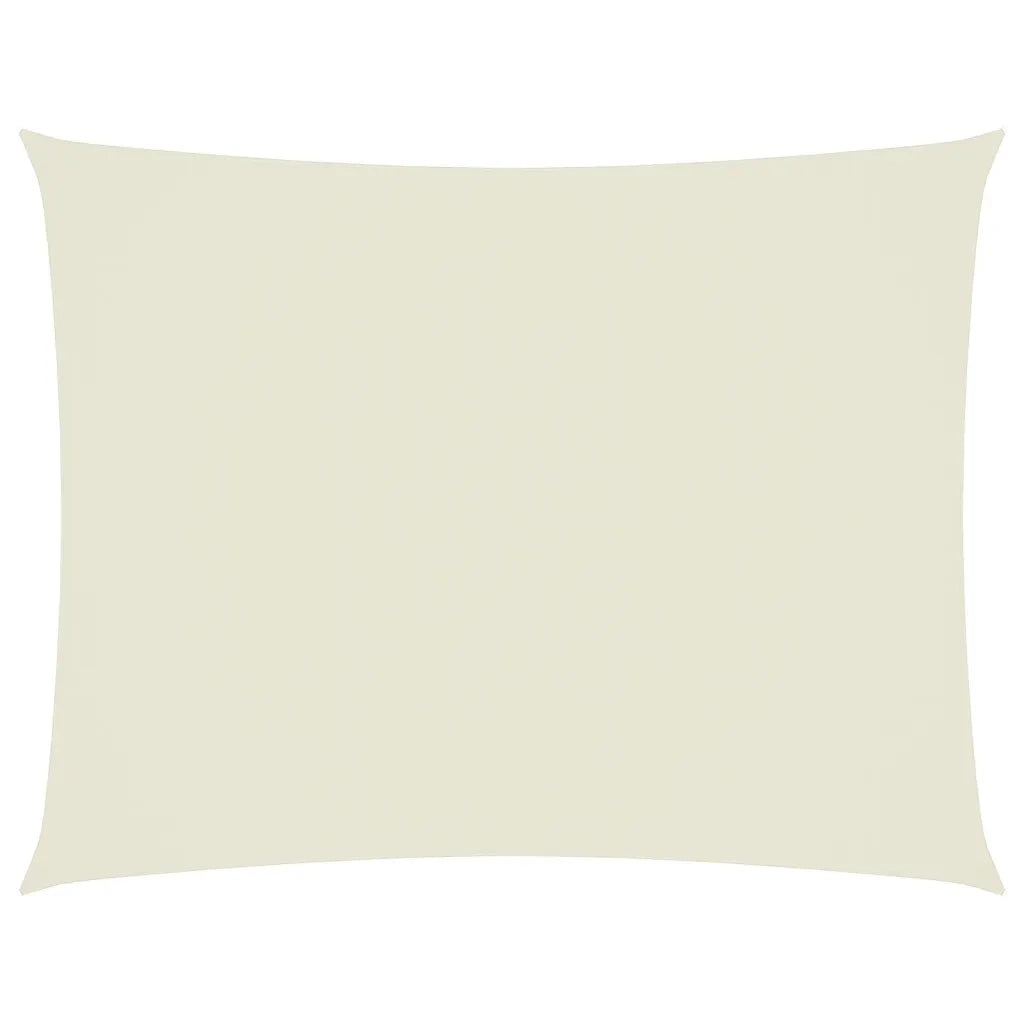 Parasole a vela | Telo Ombra | Vela da ombra Oxford Rettangolare 6x7 m Crema