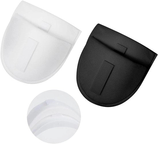 Set di cuciture con elastici per respiro - 2 paia di tessuto per bagno 1 cm inclinato alto/basso per donne e uomini - ideale per giacche, maglie e T-shirt - colore bianco/nero - accessori per cucire