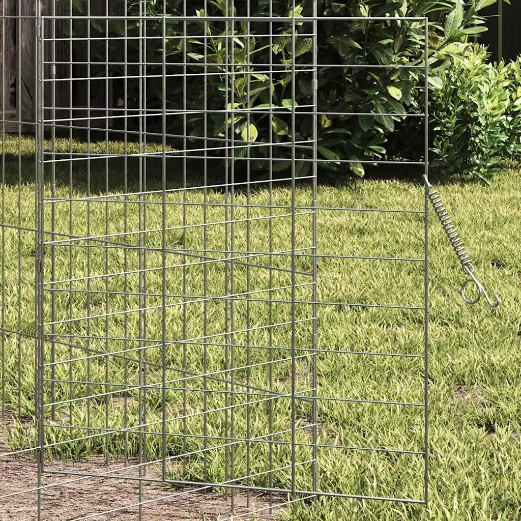 Gabbia per Conigli Argento 400 x 78 x 78 cm Acciaio zincato 42019234