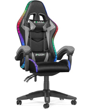 Sedia da gaming,  Sedia da gaming professionale con tecnologia LED RGB integrata, con poggiatesta, supporto lombare e braccioli