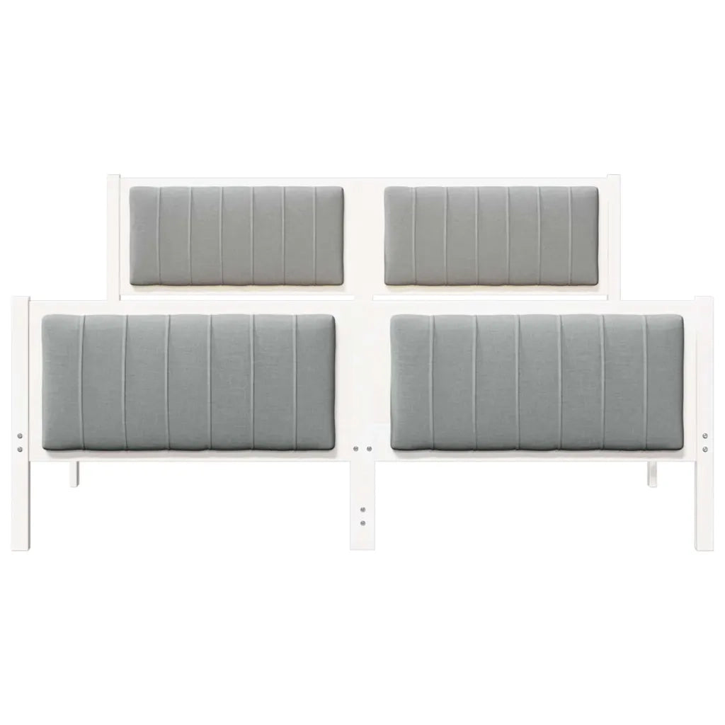 Struttura del Letto Bianco e grigio chiaro 150 x 200 cm 3394317