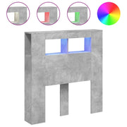 Testiera | Testata LED Grigio Cemento 100x18,5x103,5 cm Legno Multistrato