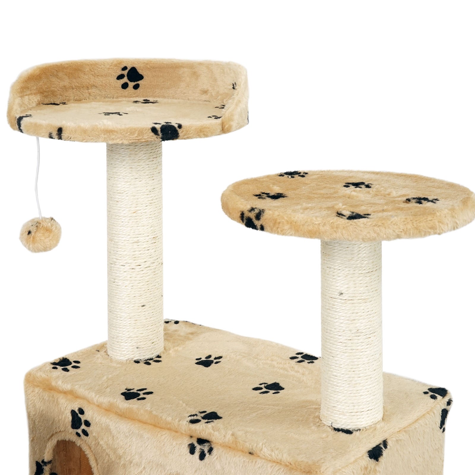 Albero tiragraffi per gatti beige con zampe 130 cm Albero per arrampicarsi Tiragraffi Gatto