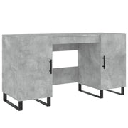 Scrivania-Scrivanie per ufficio e studio-Scrittoio Grigio Cemento 140x50x75 cm in Legno Multistrato