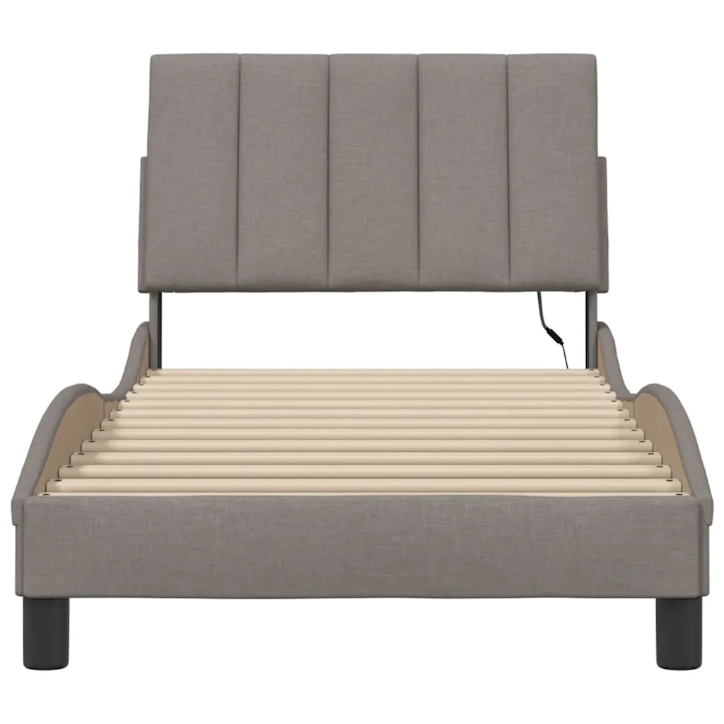 Giroletto senza Materasso Hanko Tortora 90x200 cm Tessuto