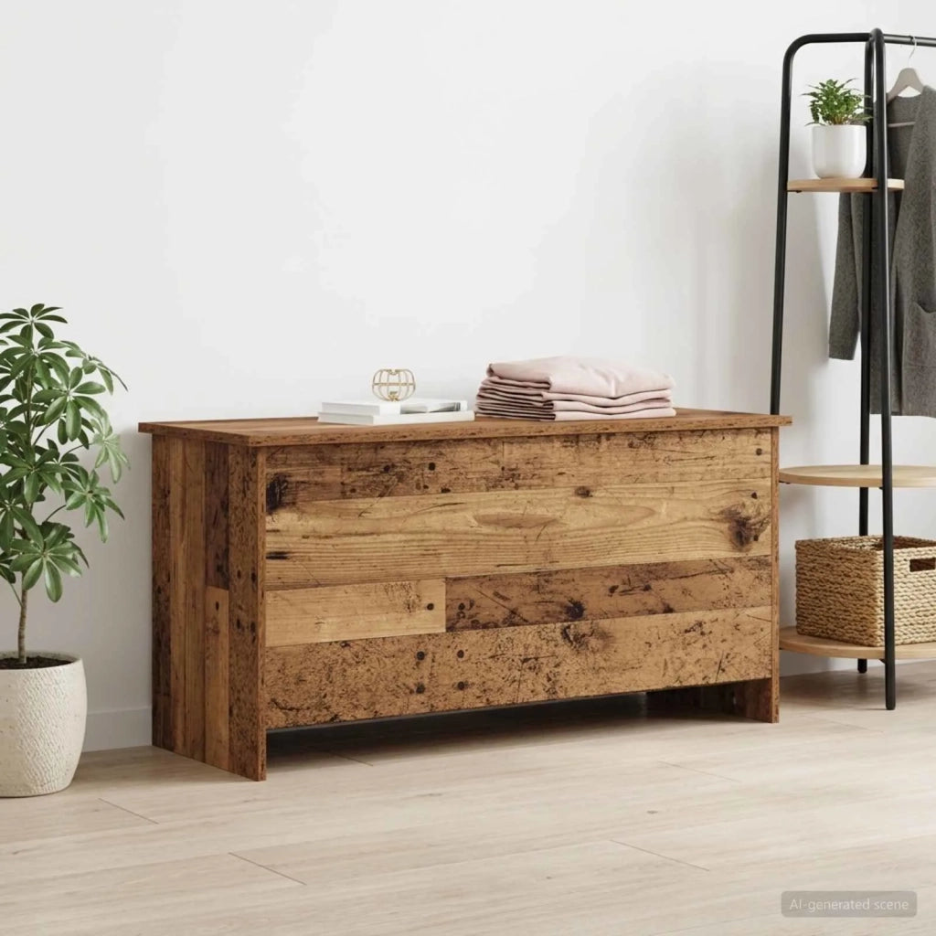Cassa di stoccaggio Legno antico 100 x 40 x 50 cm 8011273